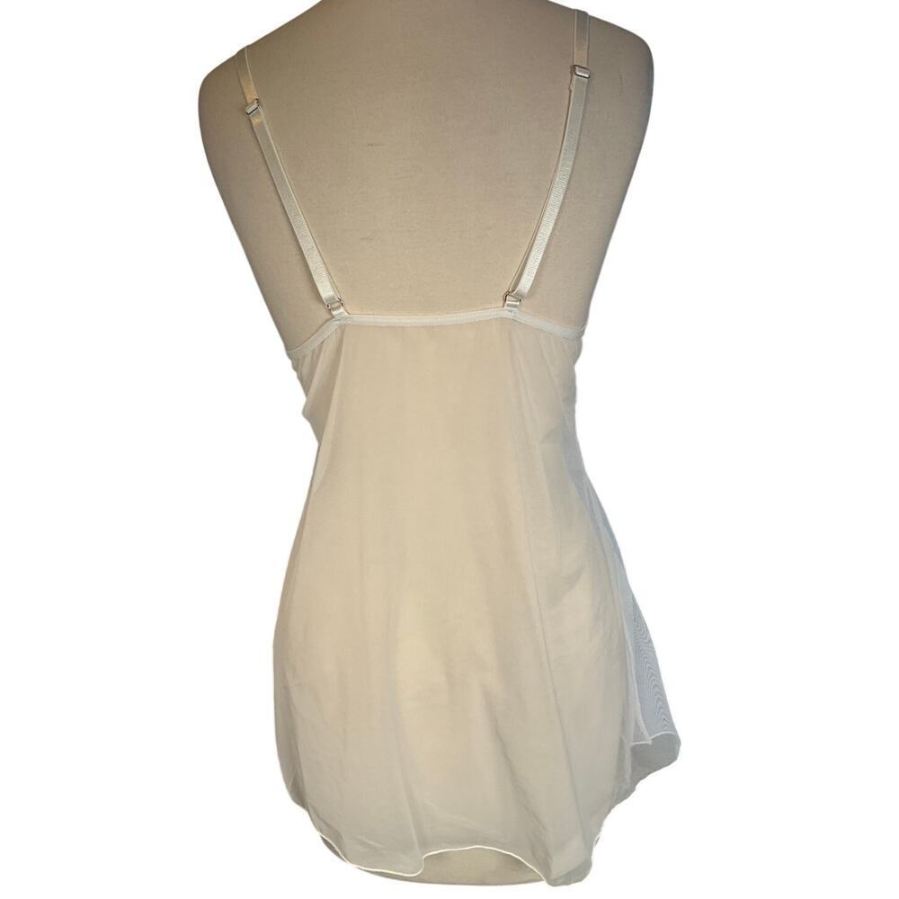 Coquette Fairy Lace Babydoll Chemise Embroidered Rose Sheer Lingerie Small - Picture 2 of 8